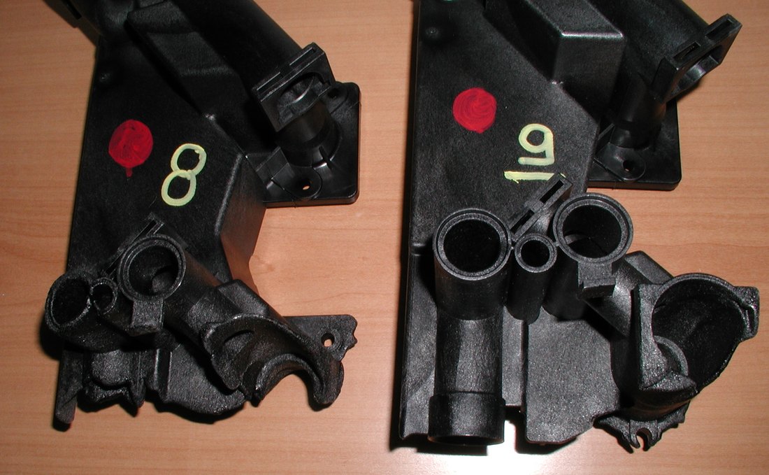 Real short shots at end of filling