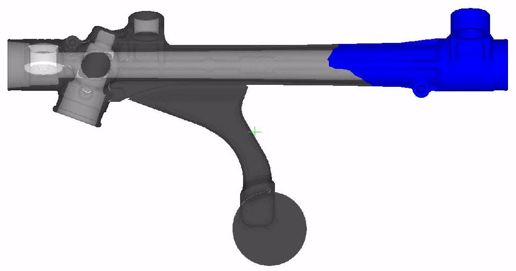 ProCAST steering box simulation: air during filling