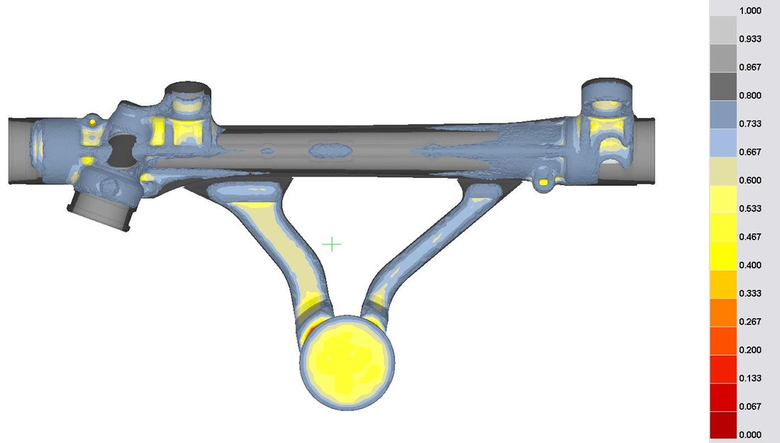 ProCAST steering box simulation: packing with double gate